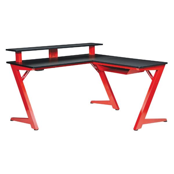  Avatar Battlestation Gaming L-Desk, Red 