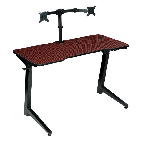  Arena 1337 Battlestation Lift Gaming Desk, Red 