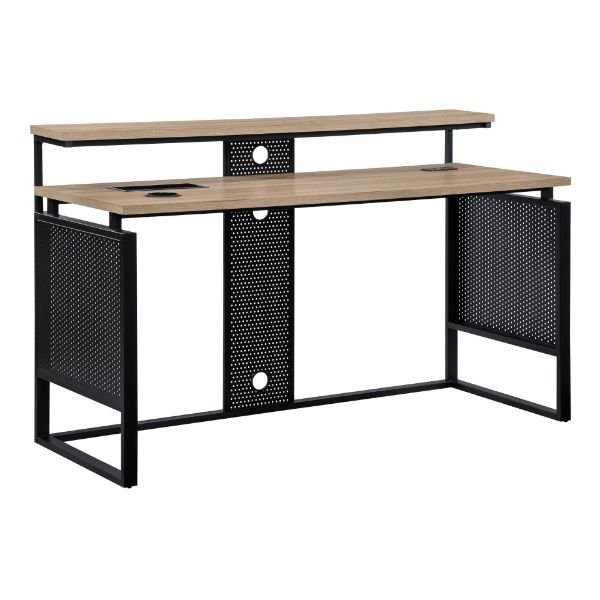  Ace 60" Desk with Hutch, Natural 