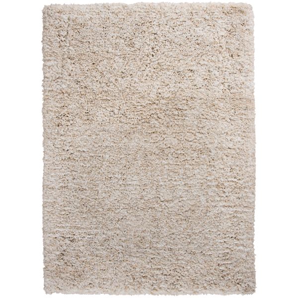 Curly Vanilla Lux Shag 5X7 Area Rug 