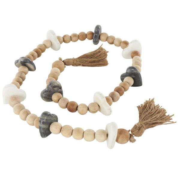 We Marble Heart Bead Garland 