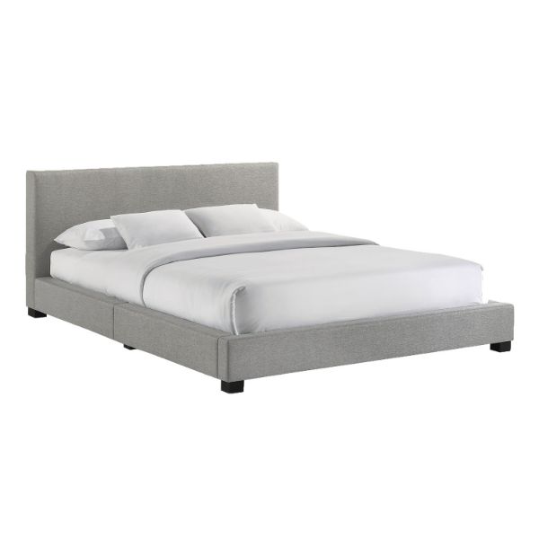  Full Upholstered Bed, Light Grey 