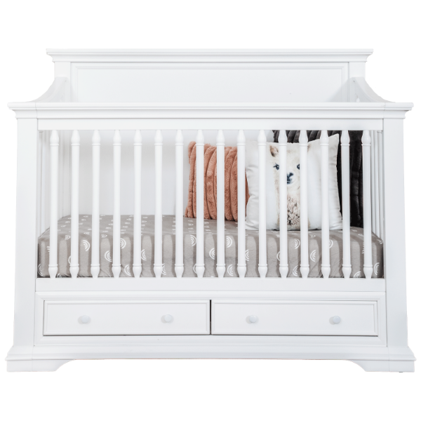  Portico Storage Crib, White 