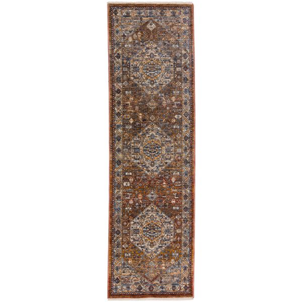 Briella Rust Paprika Medallion 2x8 Runner 