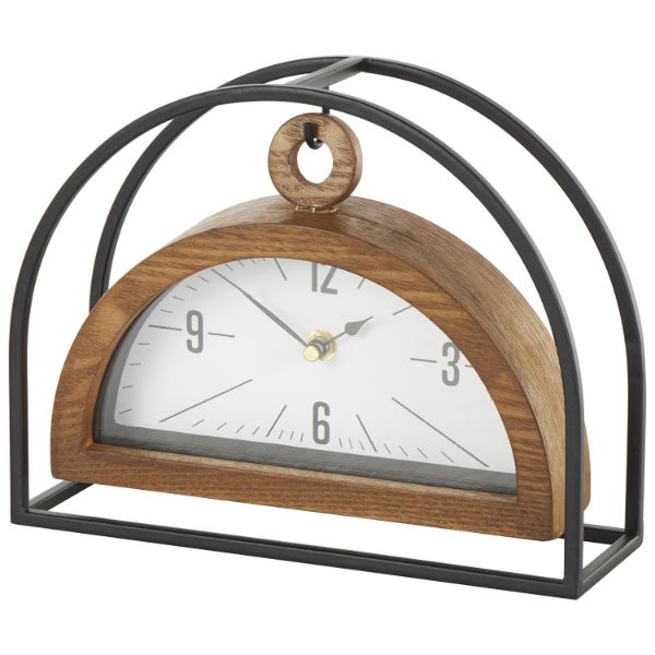 Rectangle Arched Metal Table Clock 