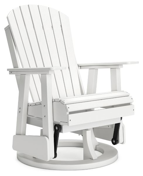 Hyland Wave White Outdoor Swivel Glider Chair 