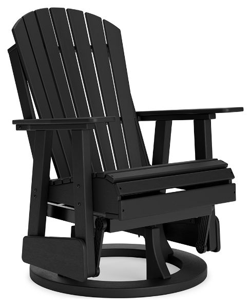 Hyland Wave Black Outdoor Swivel Glider Chair 