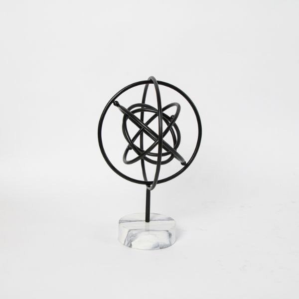 Sphere On White Faux Marble Base 