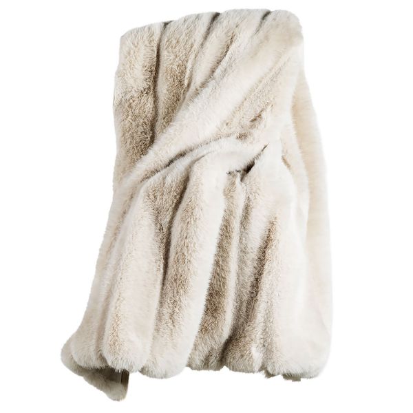 Ivory Fox Fur 50x60 Throw 