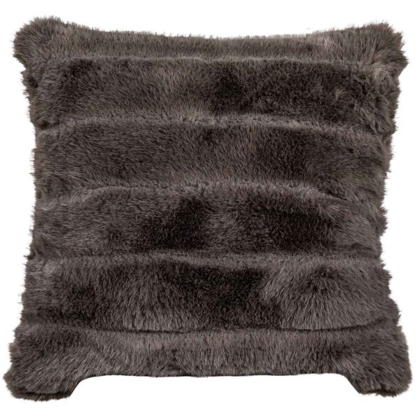 Gray Fox Fur 22x22 Pillow 