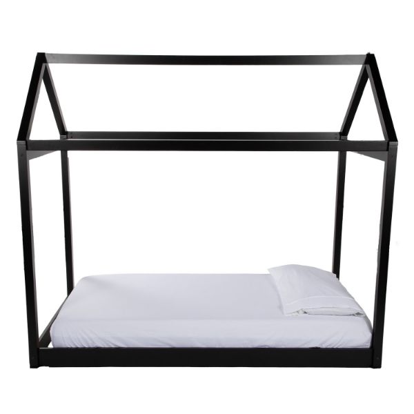  Modern House Bed Frame, Black 