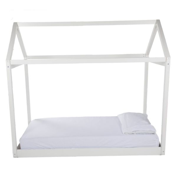 Modern House Bed Frame, White 
