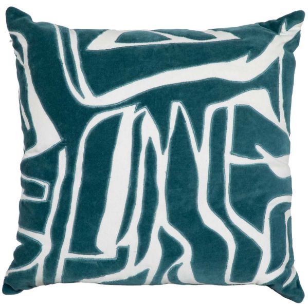 Teal Cracks 20x20 Pillow 
