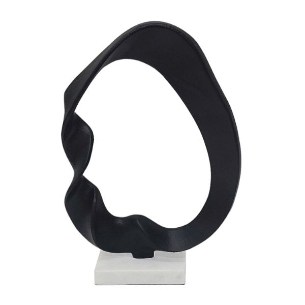 17 Inch Abstract Circle On Marble Base 