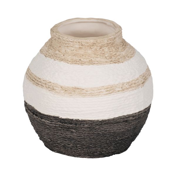 Striped Woven Textured Vase 