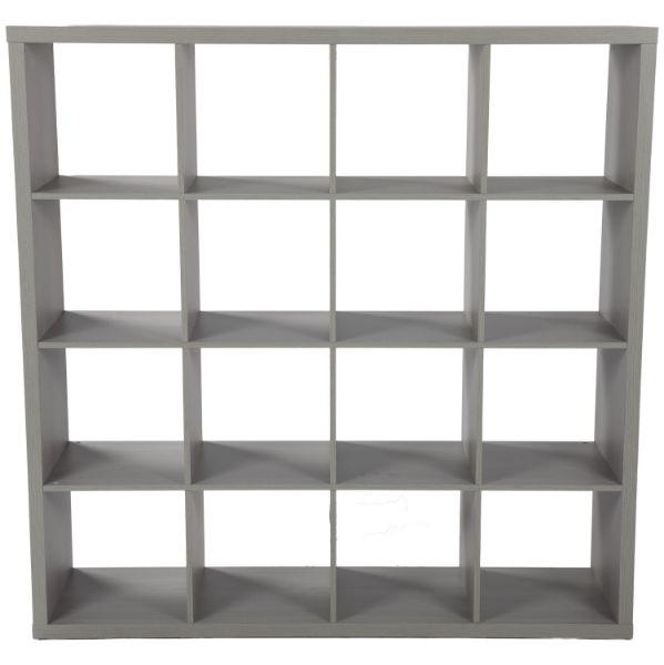  Flawn Sixteen Cube Open Bookcase, Gray 