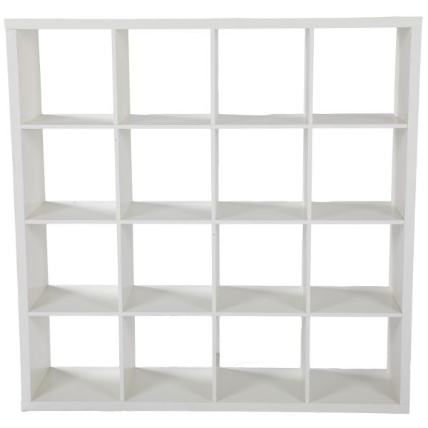  Flawn Sixteen Cube Open Bookcase, White 