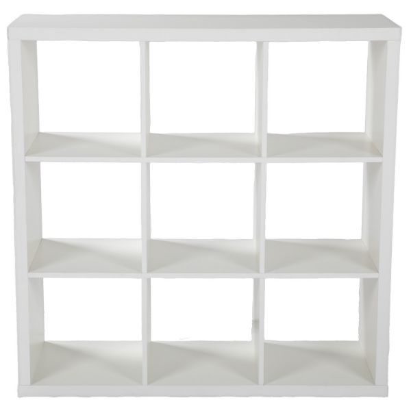  Flawn Nine Cube Open Bookcase, White 