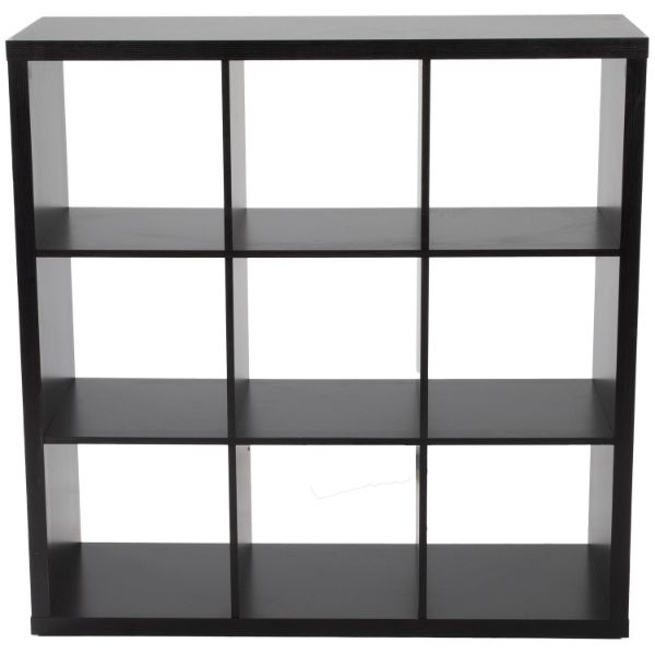  Flawn Nine Cube Open Bookcase, Black 