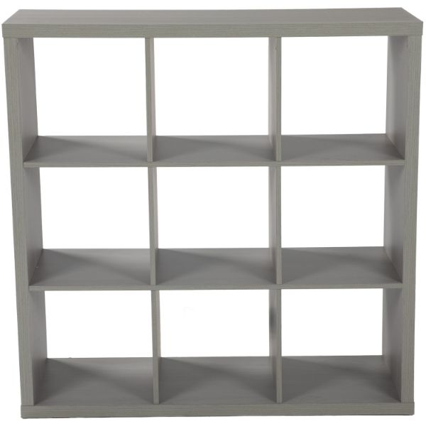  Flawn Nine Cube Open Bookcase, Gray 
