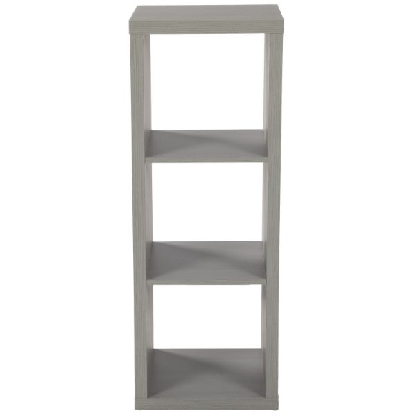  Flawn Three Cube Open Bookcase, Gray 