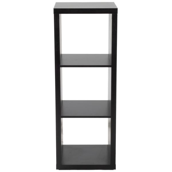 Flawn Three Cube Open Bookcase, Black