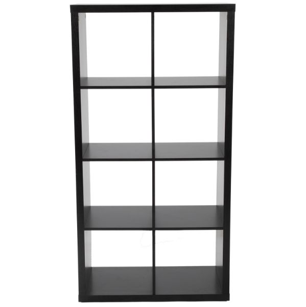  Flawn Eight Cube Open Bookcase, Black 