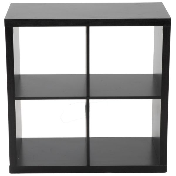 Flawn Four Cube Open Bookcase, Black 