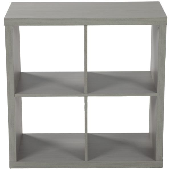  Flawn Four Cube Open Bookcase, Gray 