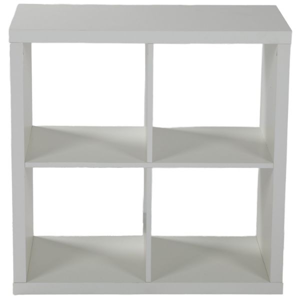  Flawn Four Cube Open Bookcase, White 