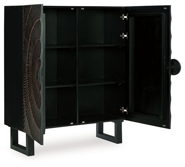  Fosterman Accent Cabinet, Distressed Black 