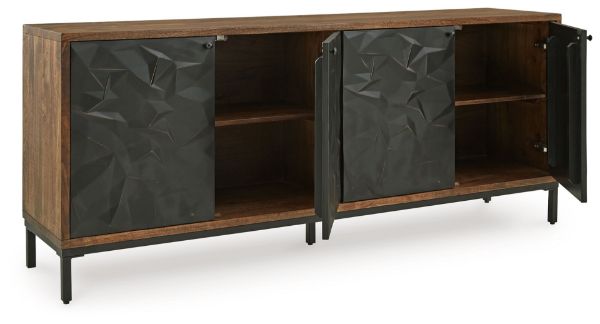  Dorannby Accent Cabinet, Black/Brown 