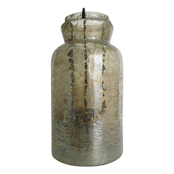 Antique Glass Candle Holder Medium 