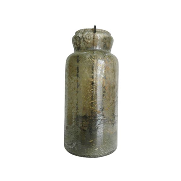 Antique Glass Candle Holder Large 