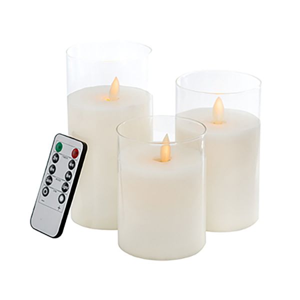Set of three Led Wax Candle holder 