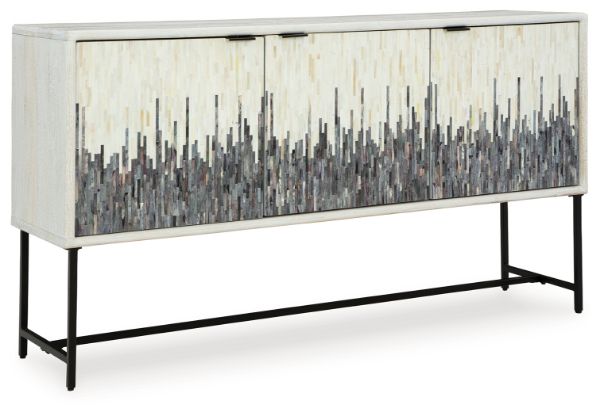  Freyton Accent Cabinet, White/Gray 