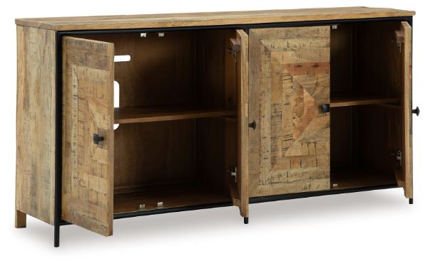  Camney Accent Cabinet, Brown/Black 