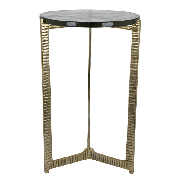 Metal / Glass Table Gold Finish 