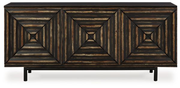  Fair Ridge Accent Cabinet, Distressed Black 