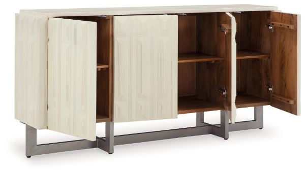  Ornawel Accent Cabinet, Distressed White 