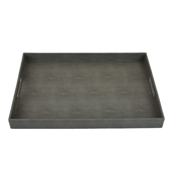 Faux Stingray Leather Gray Tray 