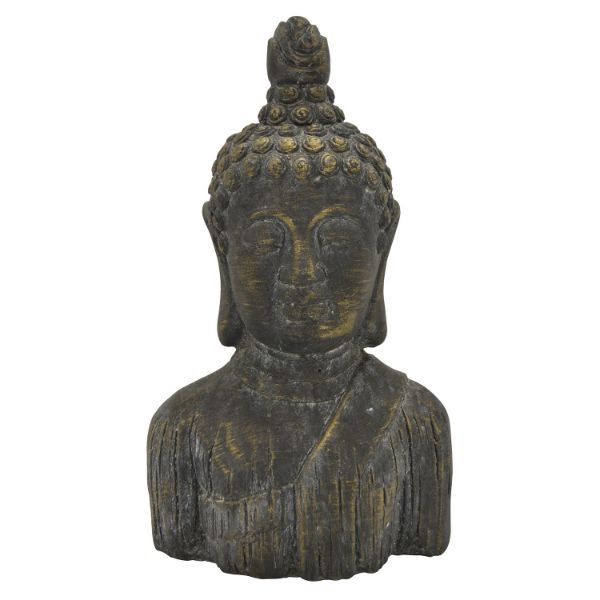 Cement Buddha Head Bronzed 
