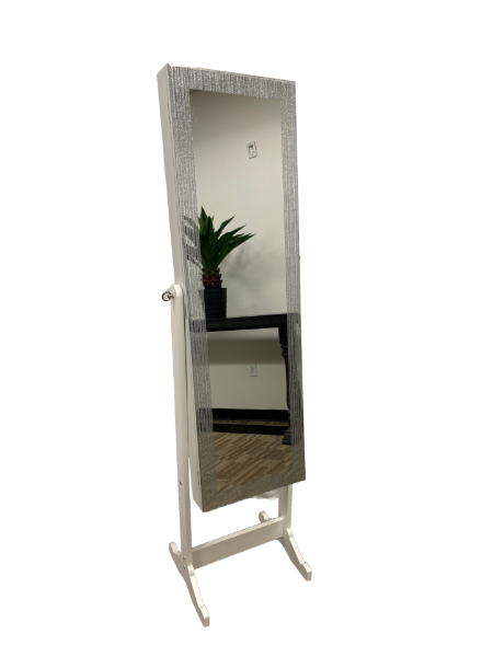 Glitter Edged Jewelry Mirror Cabinet 