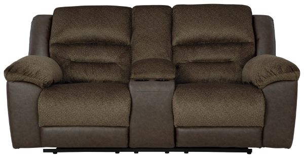  Dorman Reclining Loveseat with Console, Chocolate 