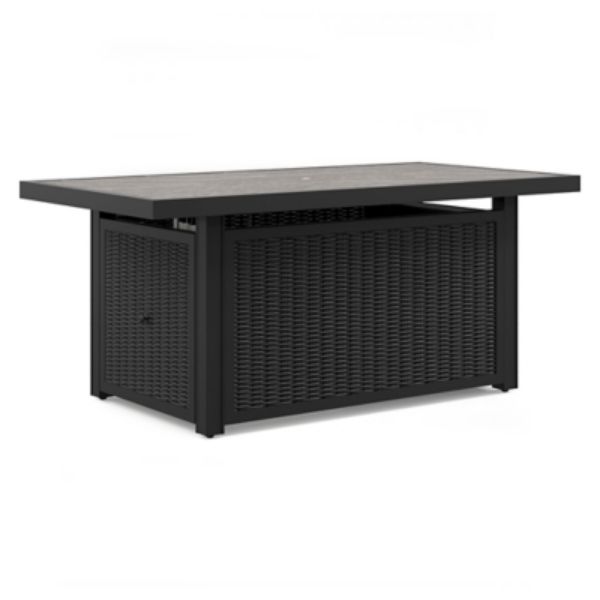 Beachcroft Outdoor Fire Pit Table Black/Light Gray 