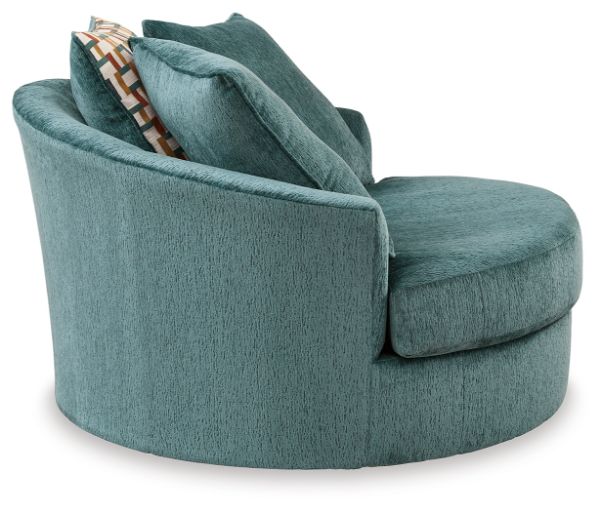  Laylabrook Oversized Swivel Accent Chair, Teal 