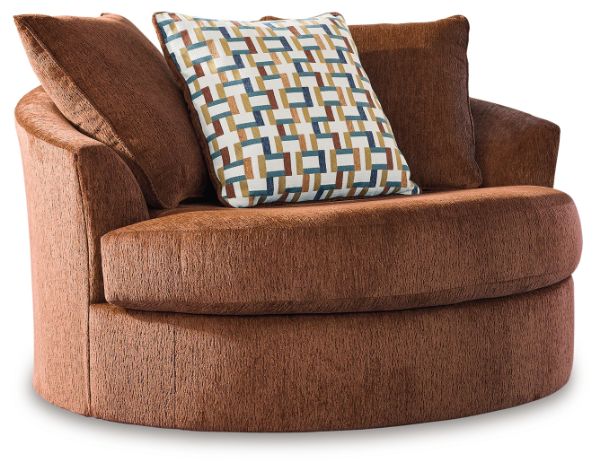  Laylabrook Oversized Swivel Accent Chair, Spice 