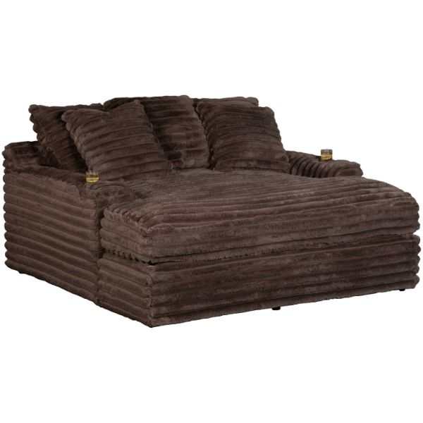 Snuggle Chocolate Double Chaise 