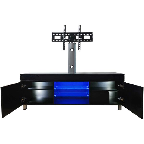 TV Stand with Built in Soundbar and LED Lighting 