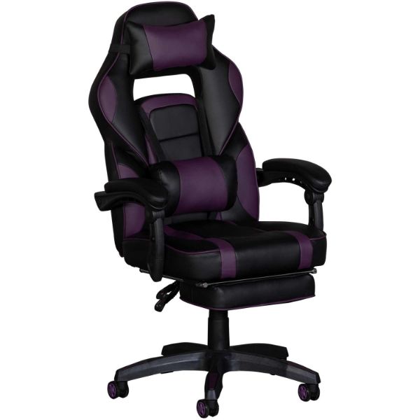  Ergonomic Racing Gaming Chair, Purple 